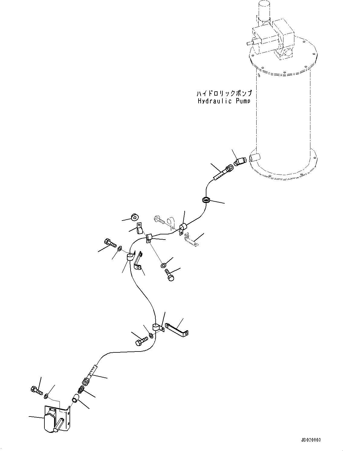 Wheel Loaders Komatsu / WA900-3E0 S/N 60078-UP(0000557C) / Remote Greasing System, Remote Fill (#60078-)(J030008 : J4710-012008)