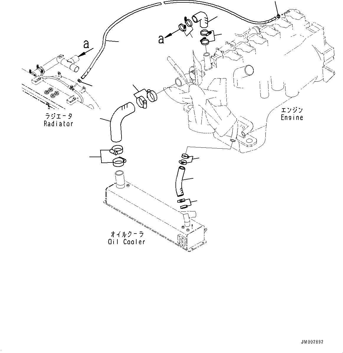 Dump Trucks Komatsu / HM350-2 S/N 2219-UP(0000564C) / Engine Hose,  (#2230-)(B002002 : B0110-001001A)