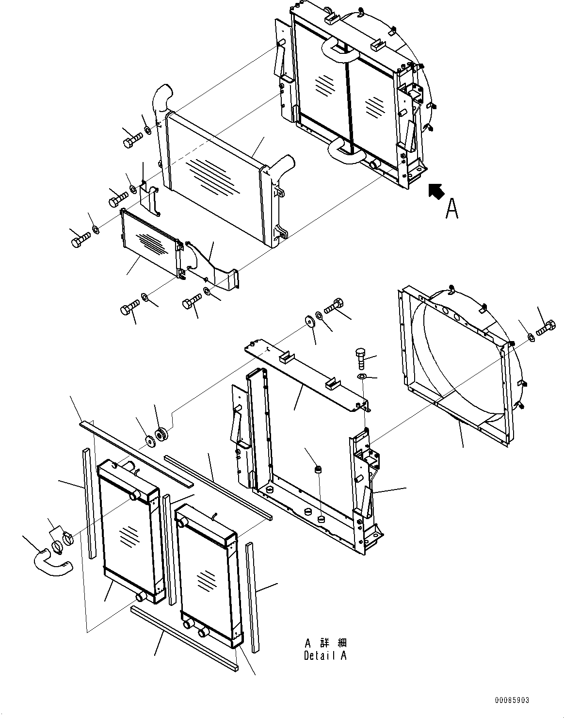 Dump Trucks Komatsu / HM350-2R S/N 7030-UP(0000565C) / Radiator, Radiator Core and Aftercooler (#7030-7043)(C001001 : C0110-001001)