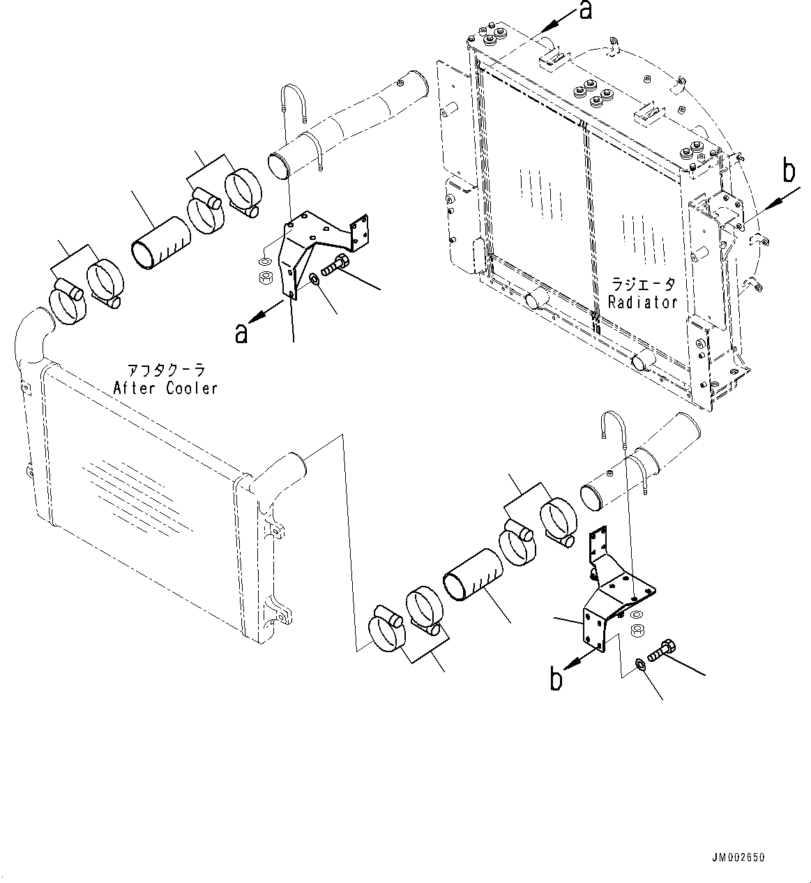 Dump Trucks Komatsu / HM350-2R S/N 7030-UP(0000565C) / Radiator, Air Intake Piping (#7044-)(C001007 : C0110-001004A)