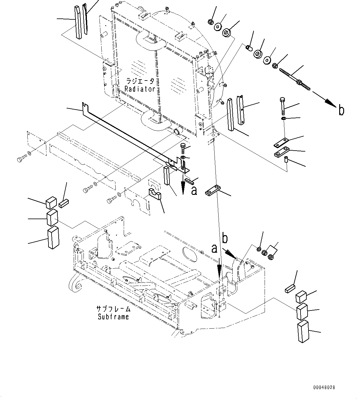 Dump Trucks Komatsu / HM350-2R S/N 7030-UP(0000565C) / Radiator, Mounting (#7030-)(C001008 : C0110-001005)