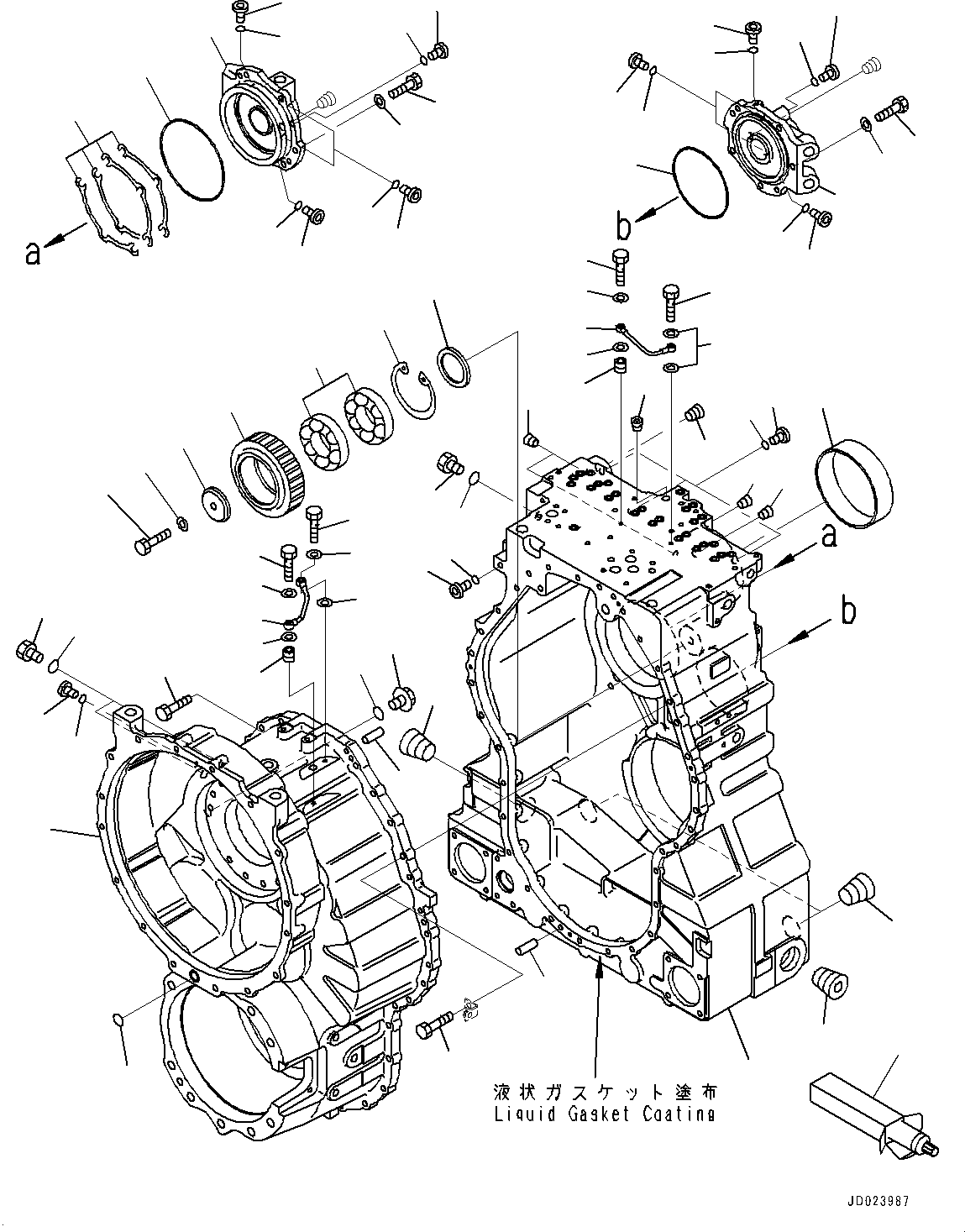 Dump Trucks Komatsu / HM350-2R S/N 7030-UP(0000565C) / Torque Converter and Transmission, Case (#7030-)(F003001 : F3300-001001)