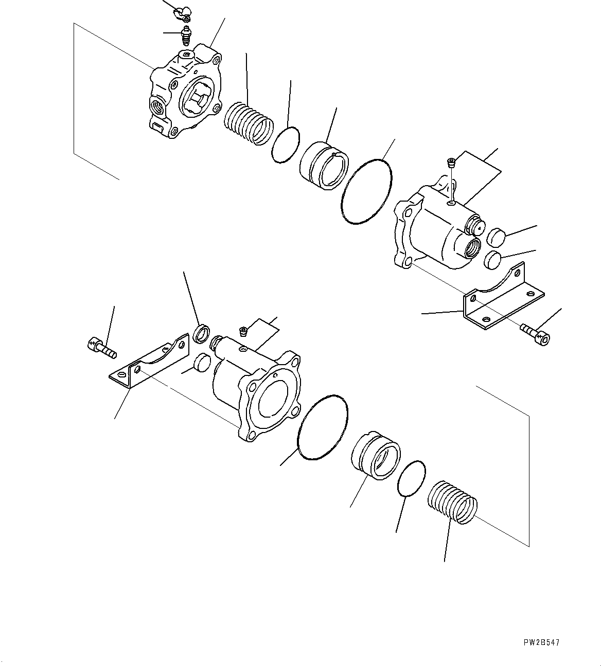 Dump Trucks Komatsu / HM350-2R S/N 7030-UP(0000565C) / Center Brake Oil Piping, Inner Parts, Slack Adjuster (#7030-)(F012002 : F3455-001002)