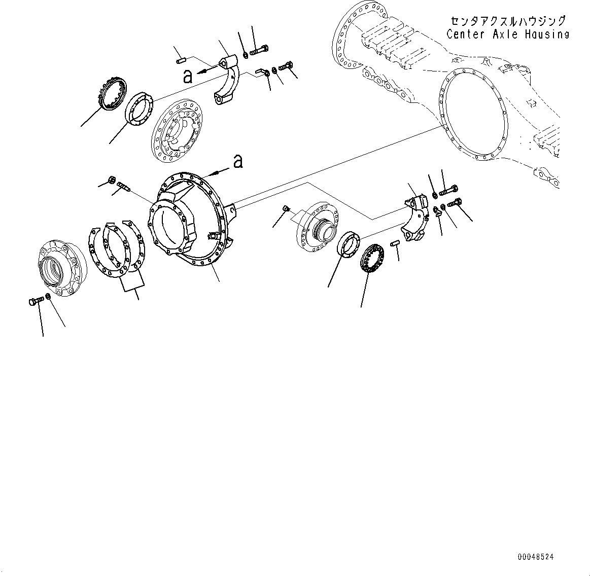 Dump Trucks Komatsu / HM350-2R S/N 7030-UP(0000565C) / Rear Axle, Carrier (#7030-)(F018001 : F3560-003001)