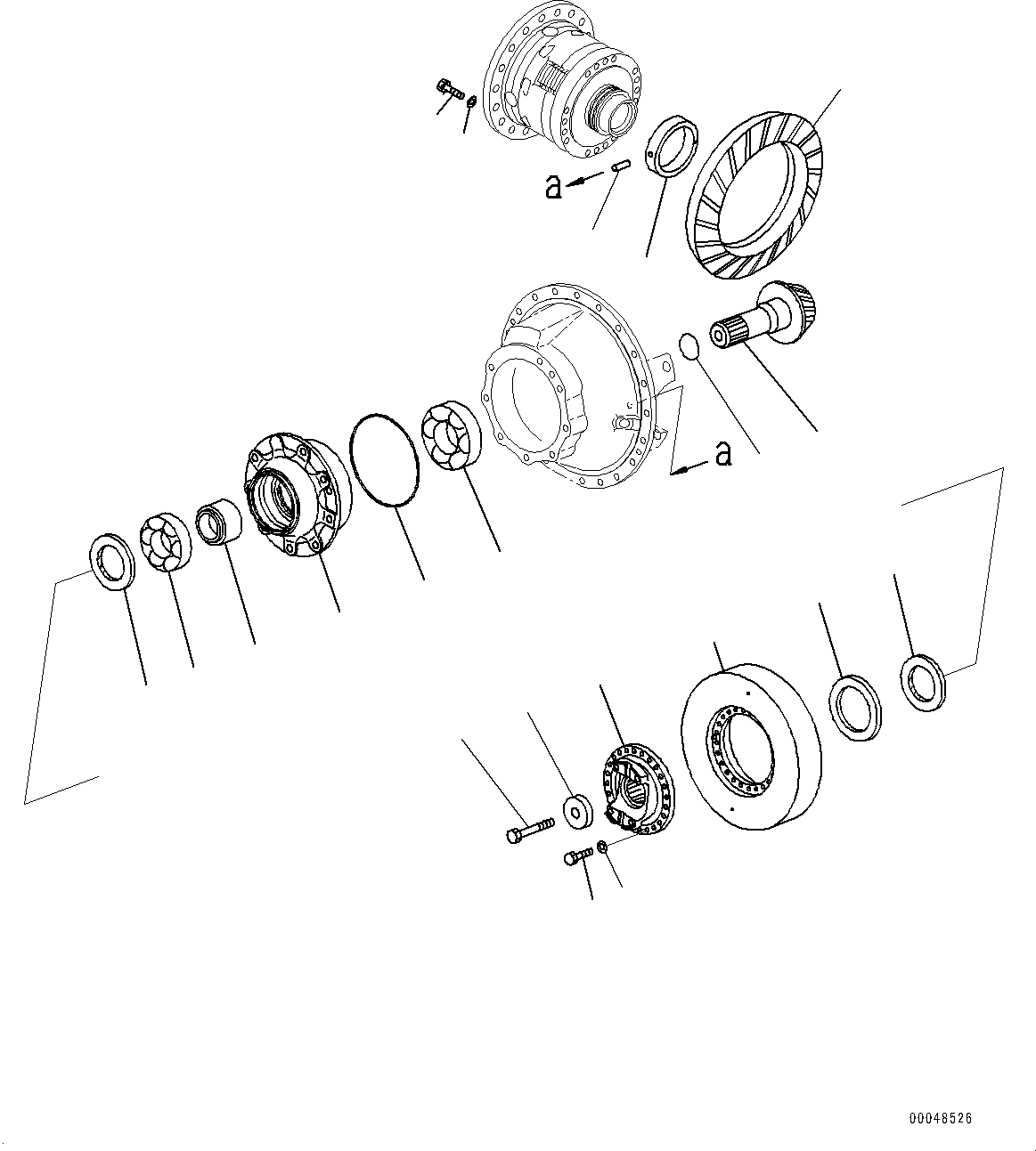 Dump Trucks Komatsu / HM350-2R S/N 7030-UP(0000565C) / Rear Axle, Pinion and Cage (#7030-)(F018003 : F3560-003003)