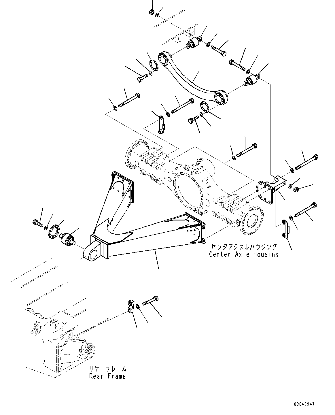 Dump Trucks Komatsu / HM350-2R S/N 7030-UP(0000565C) / Rear Axle Support (#7030-)(F024001 : F3860-001001)