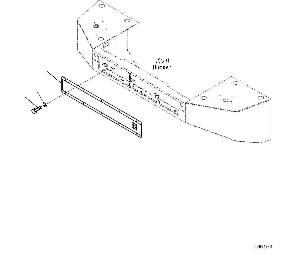 Dump Trucks Komatsu / HM350-2R S/N 7030-UP(0000565C) / Bumper Unit, Net (#7030-)(M010003 : M3410-003003)