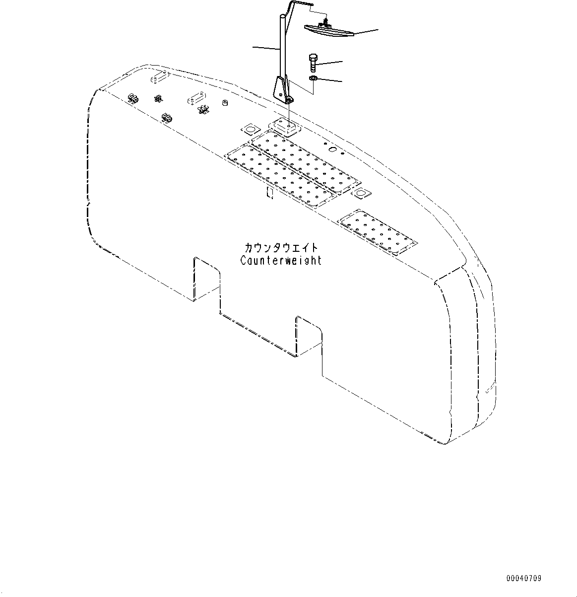 Excavators Komatsu / PC220-8 S/N 80377-UP(0000566C) / Rear Under View Mirror (#80377-)(M022001 : M1430-003001)