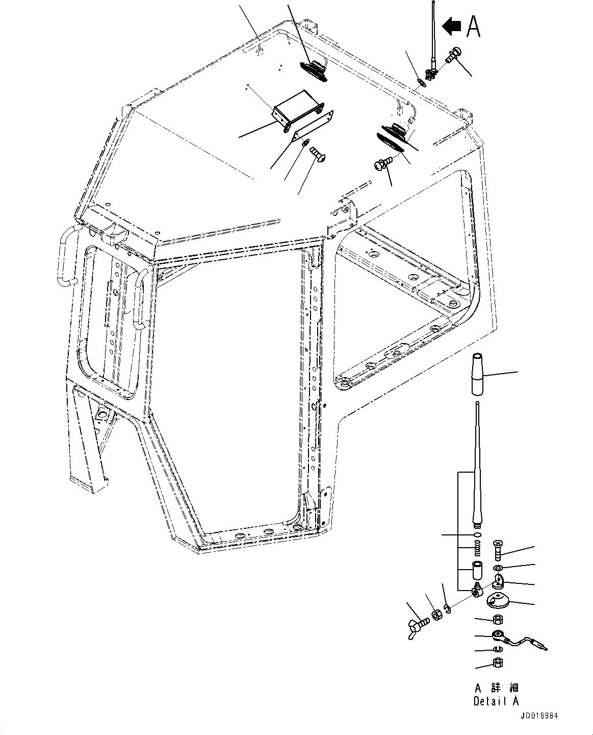 Bulldozers Komatsu / D85PX-15R S/N 20003-UP(0000568C) / Cab, Front and Rear Wiper (#20200-)(K014013 : K0210-005012A)