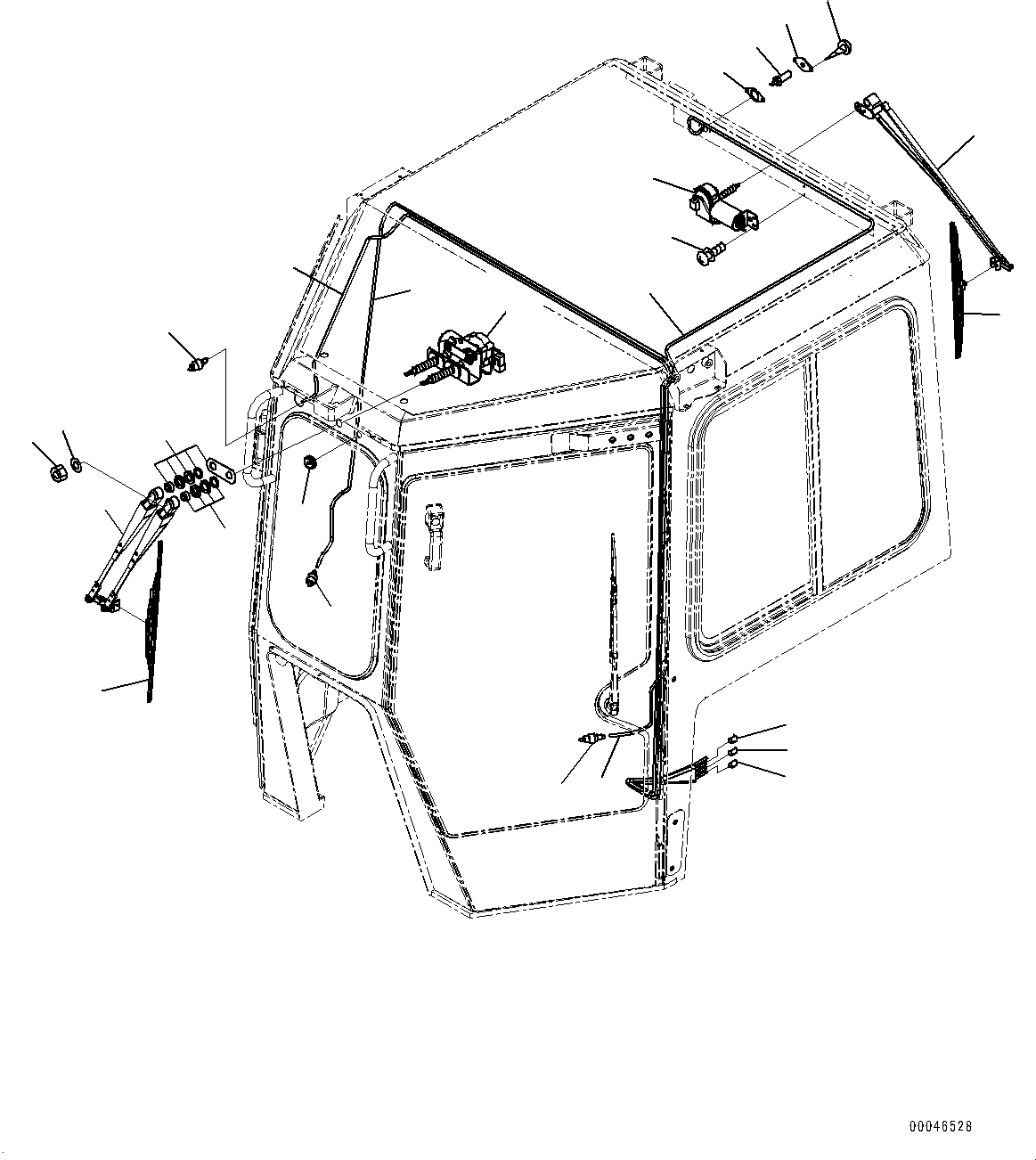Bulldozers Komatsu / D85PX-15R S/N 20003-UP(0000568C) / Cab, Front and Rear Wiper (#20003-20199)(K014012 : K0210-005012)
