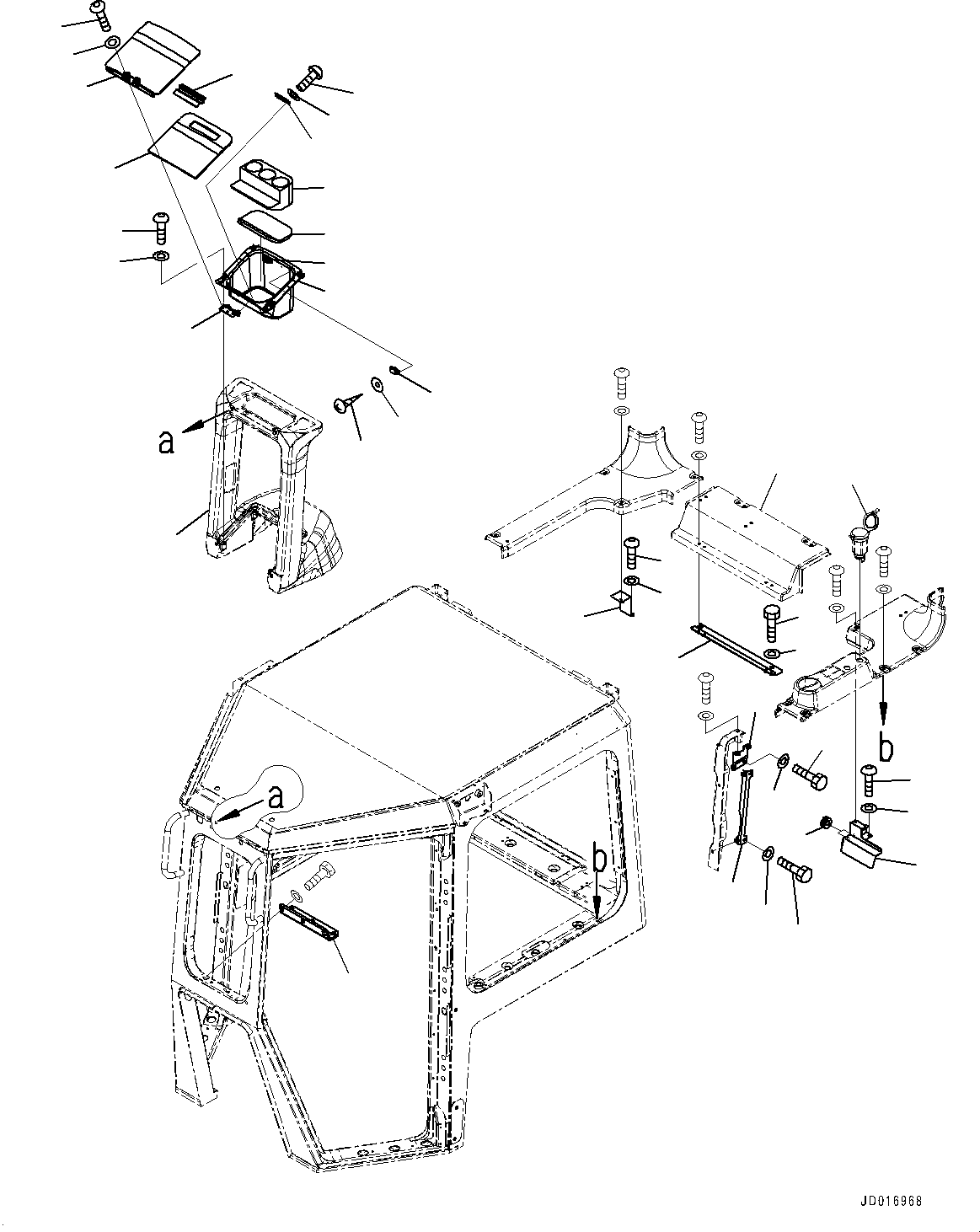 Bulldozers Komatsu / D85PX-15R S/N 20003-UP(0000568C) / Cab, Envelope Parts (2/2) (#20003-)(K014020 : K0210-005019)