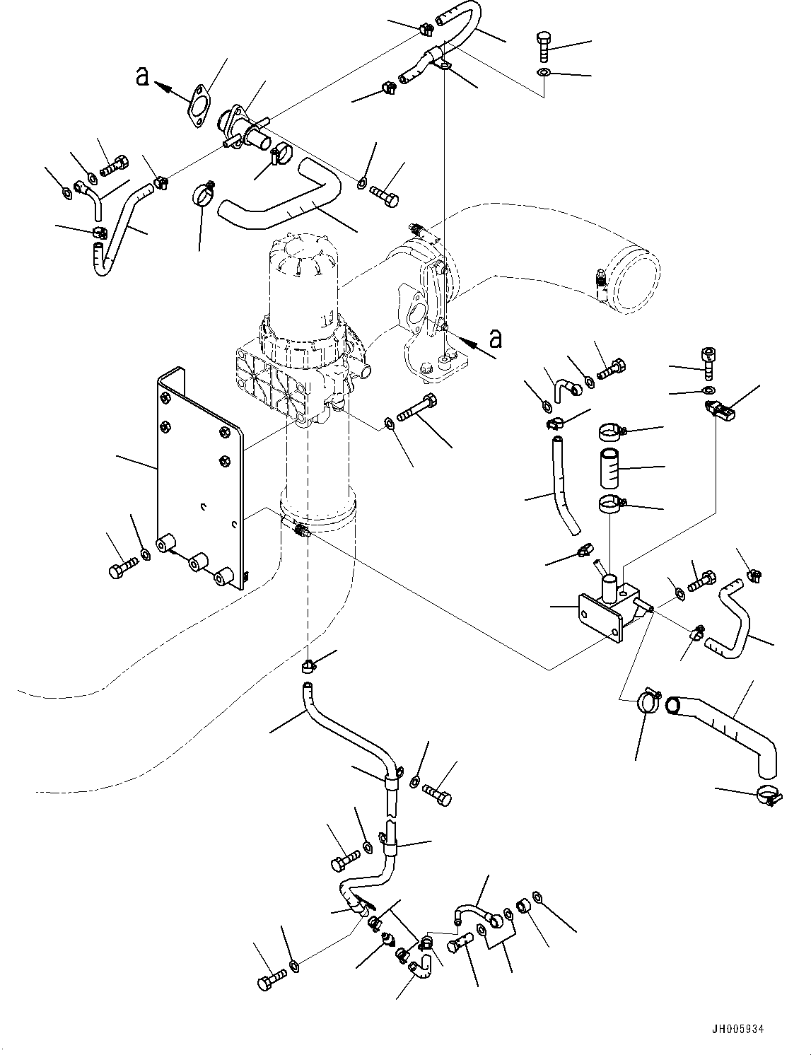 Excavators Komatsu / PC490LC-10 S/N 80001-UP(0000599C) / Air Cleaner, Air Cleaner Related Parts (#80001-)(B004002 : B0200-001004)