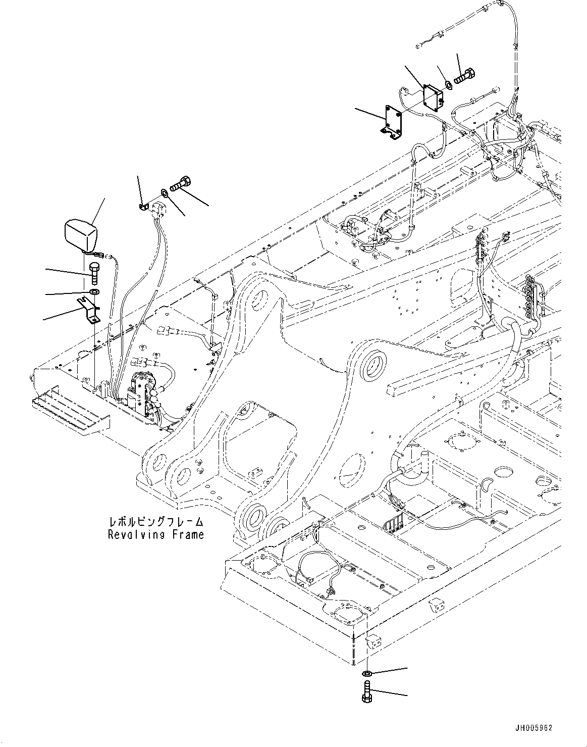 Excavators Komatsu / PC490LC-10 S/N 80001-UP(0000599C) / Electric Wiring Harness, Working Lamp (#80001-)(E002008 : E0200-001008)