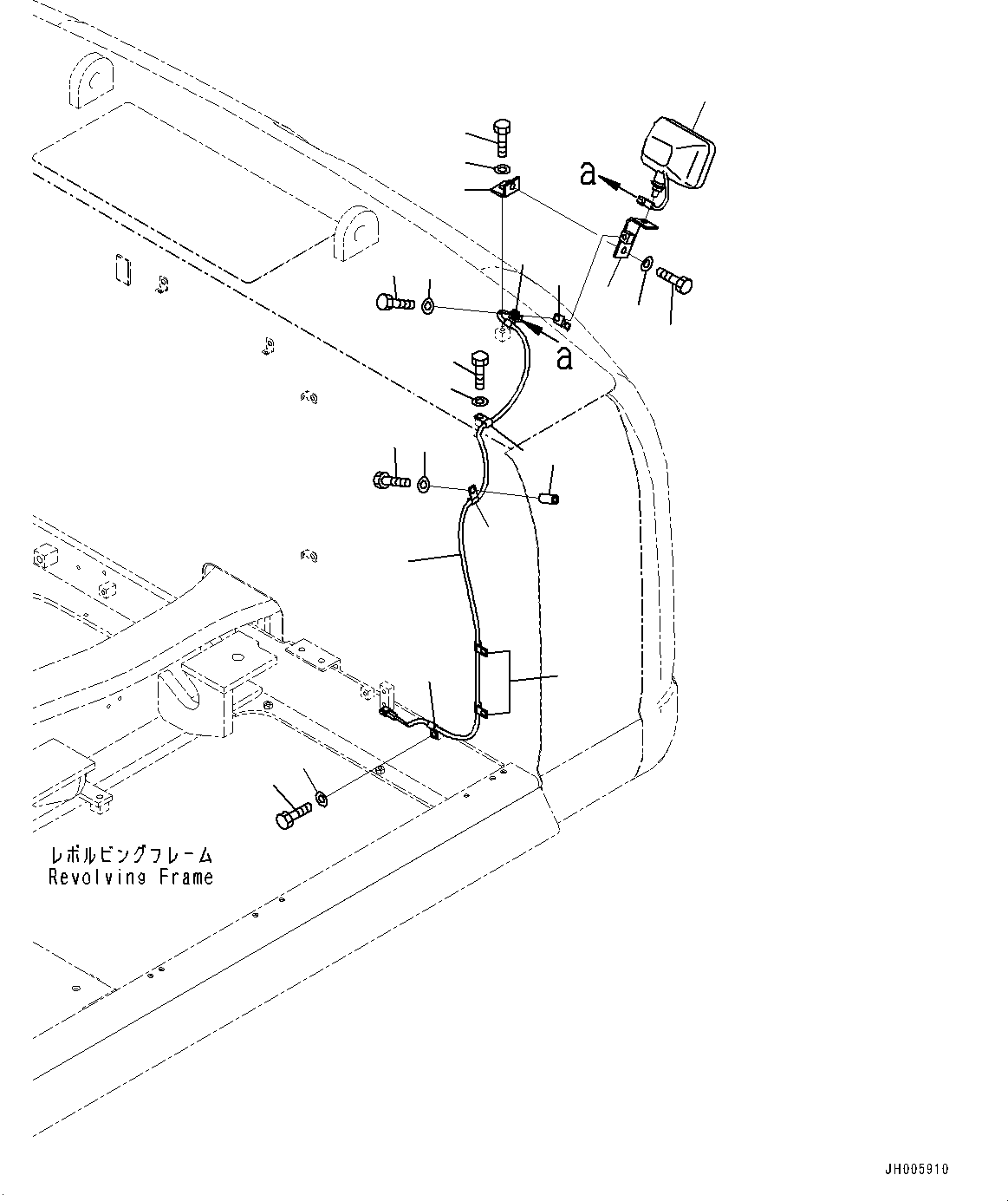 Excavators Komatsu / PC490LC-10 S/N 80001-UP(0000599C) / Additional Rear Working Lamp (#80001-)(E003001 : E0320-001001)