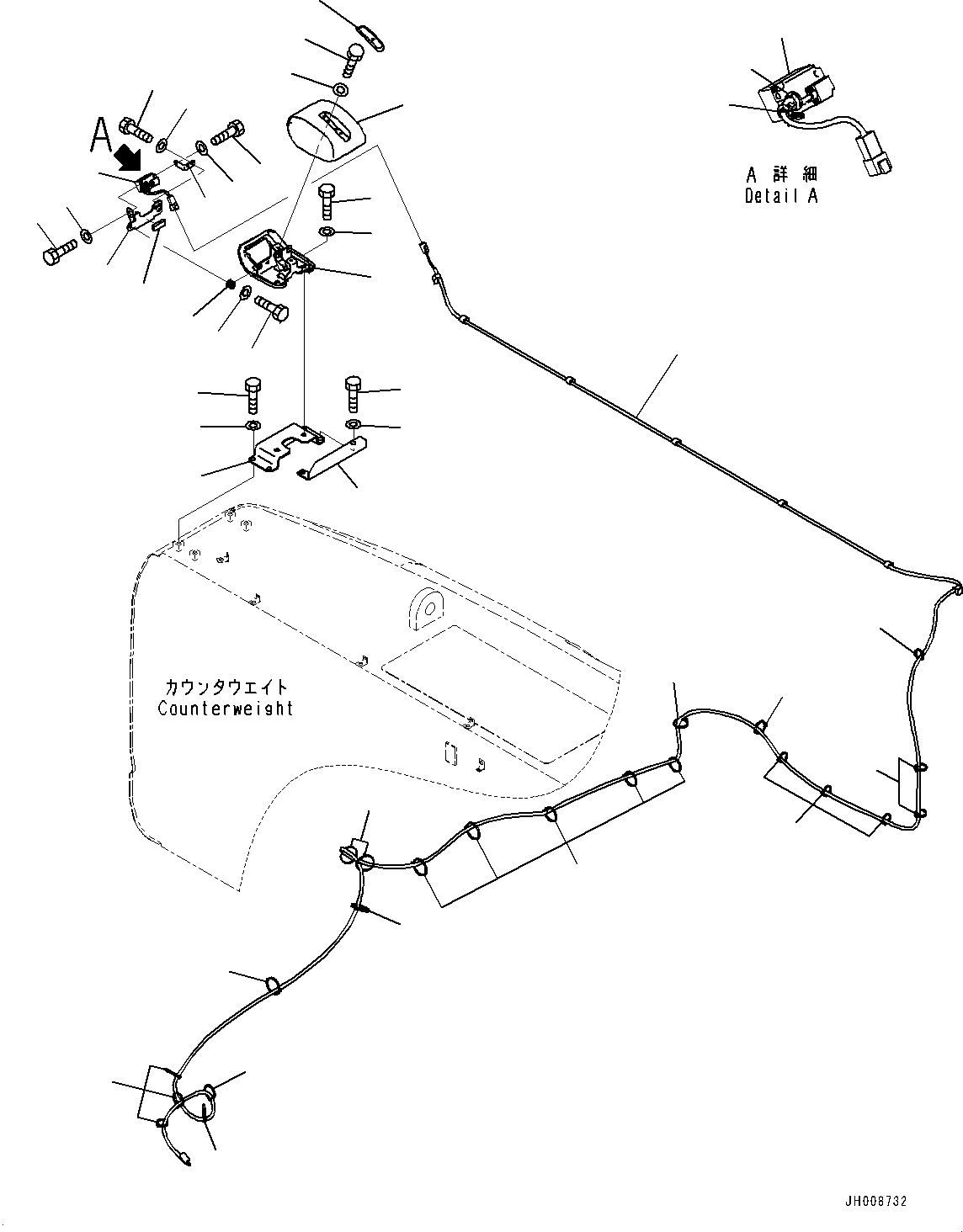Excavators Komatsu / PC490LC-10 S/N 80001-UP(0000599C) / Rearview Camera, R.H. (#80001-)(E007002 : E0450-002002)