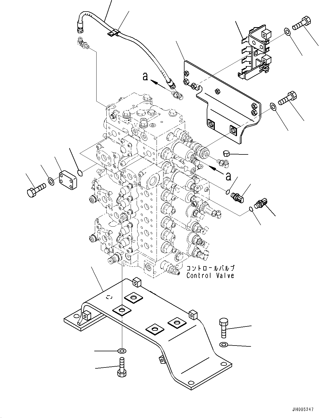 Excavators Komatsu / PC490LC-10 S/N 80001-UP(0000599C) / Control Valve, Related Parts (2/2) (#80001-)(H003028 : H0120-002026)