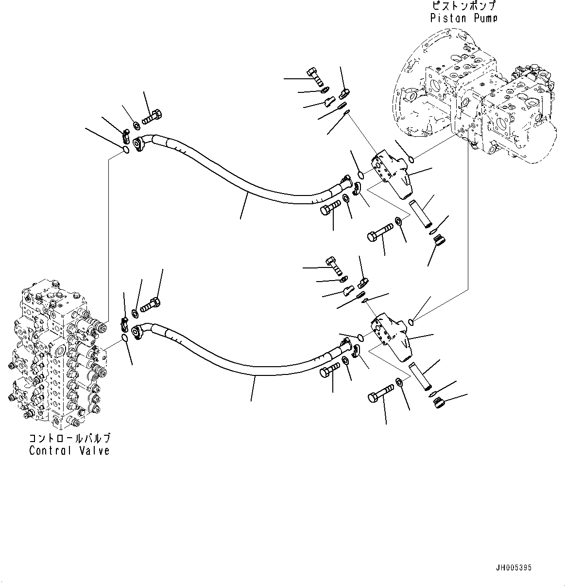 Excavators Komatsu / PC490LC-10 S/N 80001-UP(0000599C) / Delivery Piping (#80001-)(H009001 : H0312-002001)