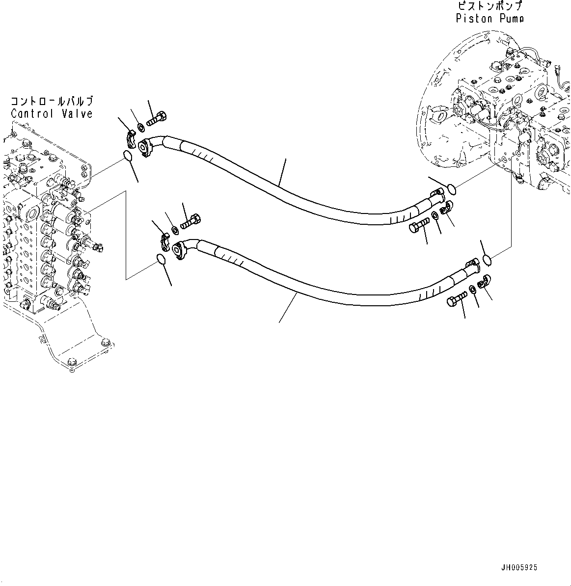 Excavators Komatsu / PC490LC-10 S/N 80001-UP(0000599C) / Oil Cooler Piping (#80001-)(H010001 : H0320-001001)
