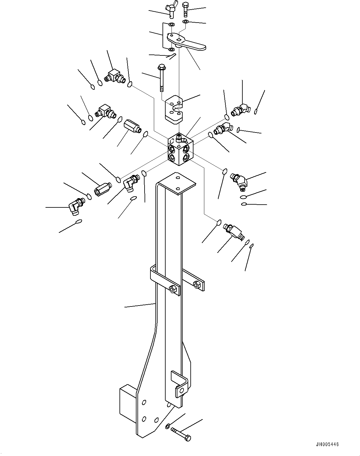 Excavators Komatsu / PC490LC-10 S/N 80001-UP(0000599C) / LS Piping (#80001-)(H023001 : H1810-001001)