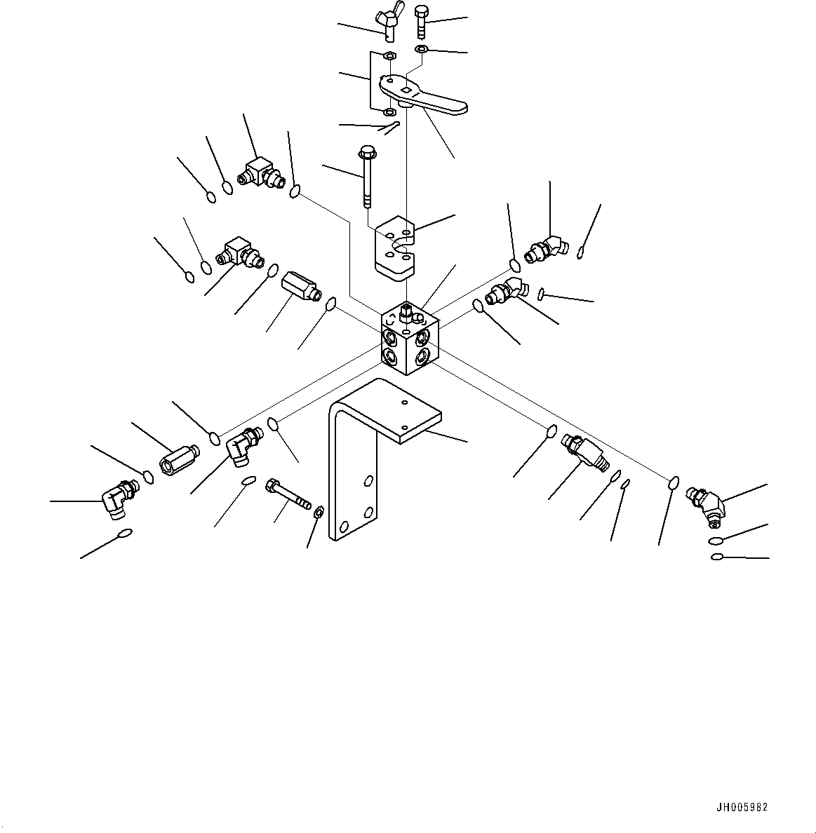 Excavators Komatsu / PC490LC-10 S/N 80001-UP(0000599C) / LS Piping (#80001-)(H024001 : H1810-002001)