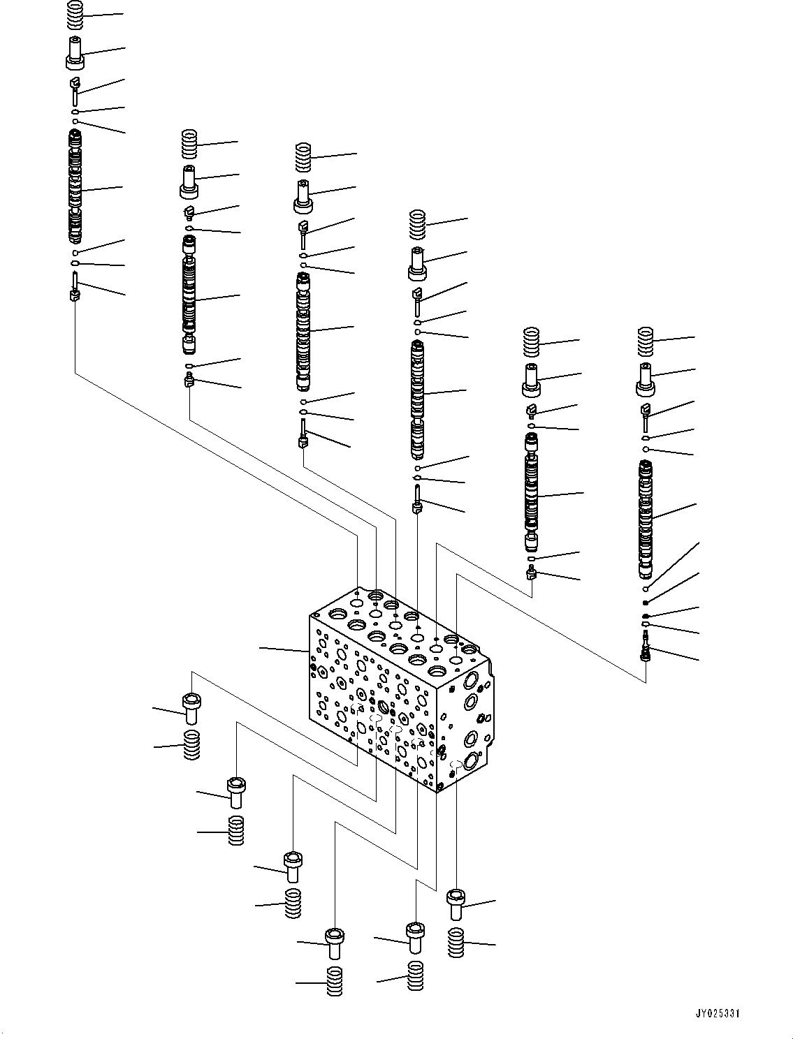 Excavators Komatsu / PC490LC-10 S/N 80001-UP(0000599C) / Control Valve, Inner Parts (1/24) (#80109-)(H003002 : H0120-002001A)