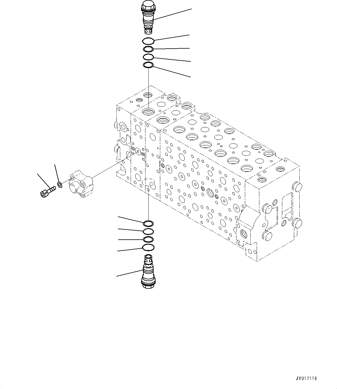 Excavators Komatsu / PC490LC-10 S/N 80001-UP(0000599C) / Control Valve, Inner Parts (23/24) (#80001-)(H003025 : H0120-002023)