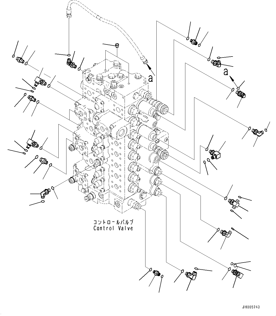 Excavators Komatsu / PC490LC-10 S/N 80001-UP(0000599C) / Control Valve, Related Parts (1/2) (#80001-)(H003027 : H0120-002025)