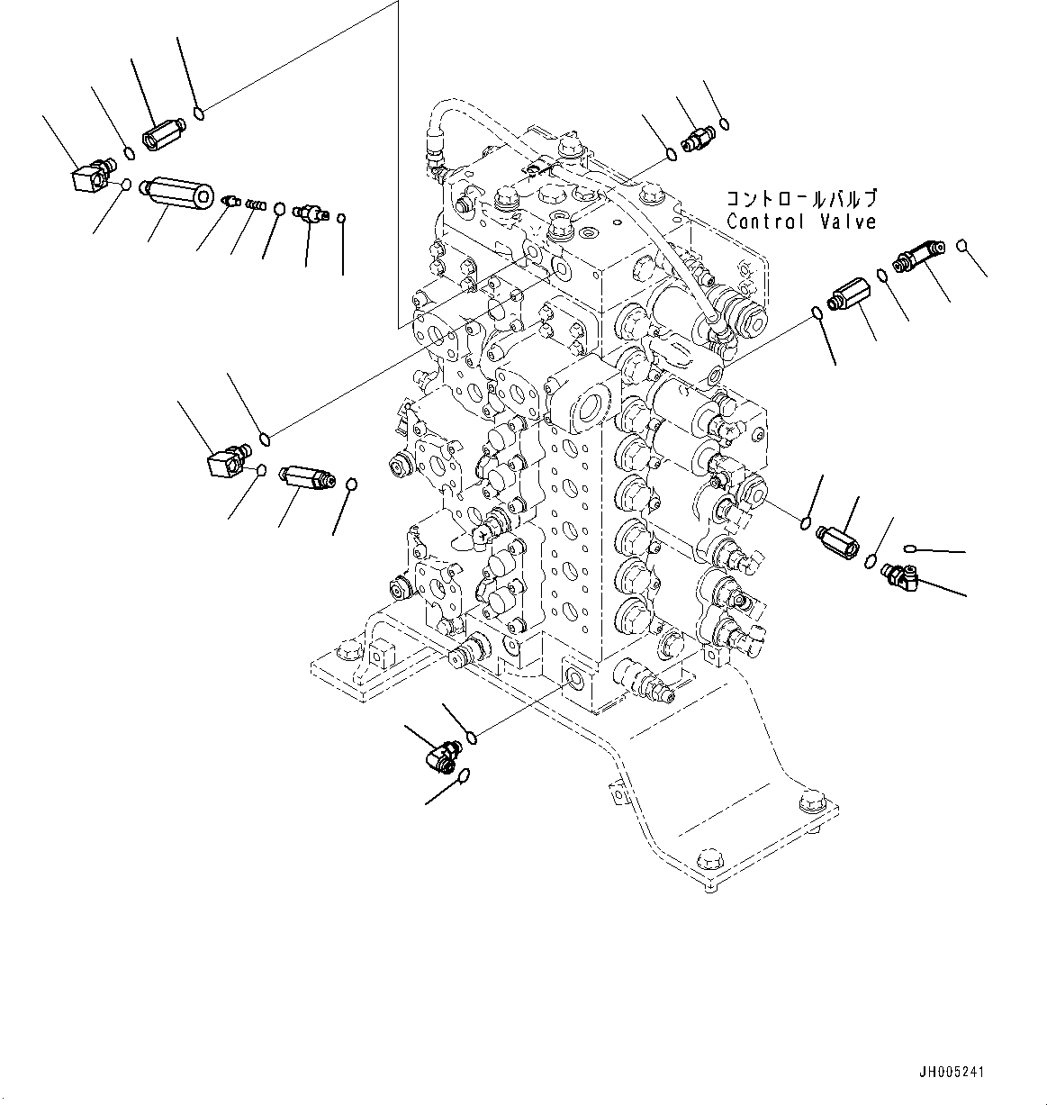 Excavators Komatsu / PC490LC-10 S/N 80001-UP(0000599C) / Control Valve, Related Parts (2/2) (#80001-)(H002028 : H0120-001026)