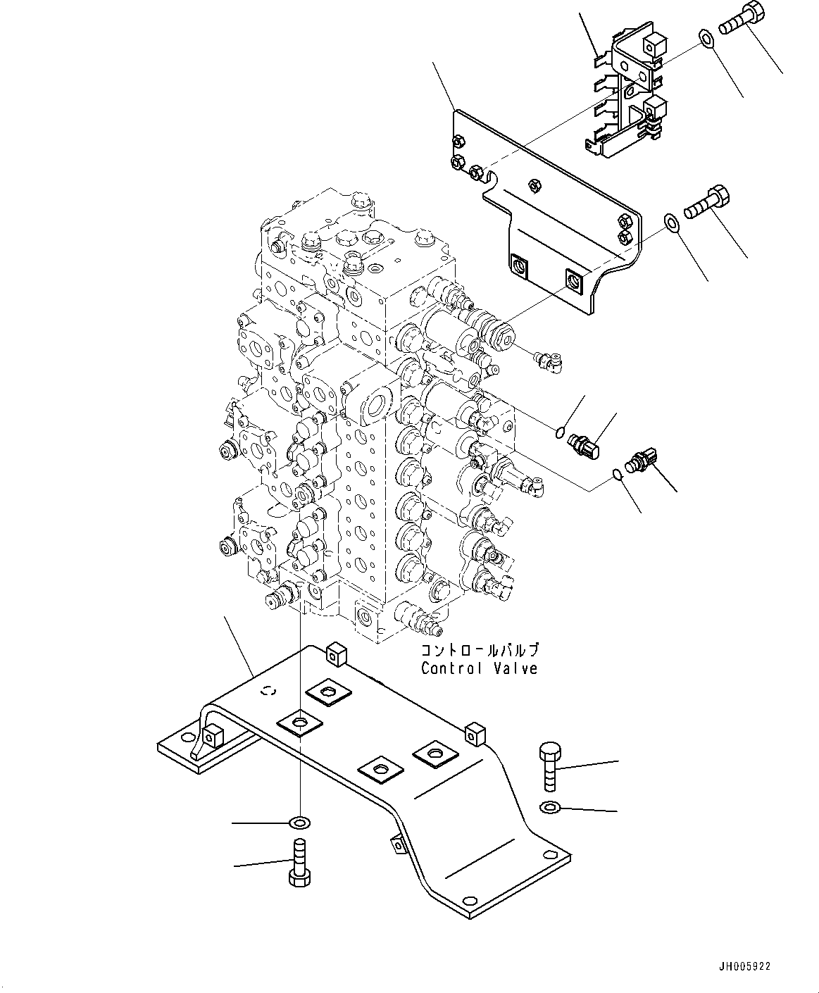 Excavators Komatsu / PC490LC-10 S/N 80001-UP(0000599C) / Control Valve, Valve Bracket and Sensor (#80001-)(H003029 : H0120-002027)