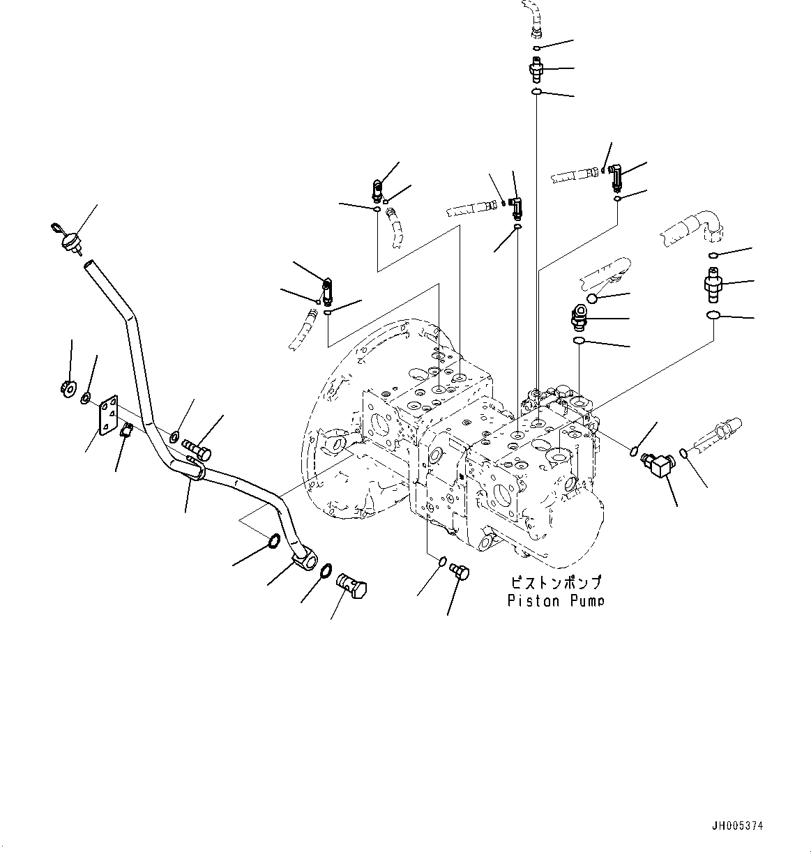Excavators Komatsu / PC490LC-10 S/N 80001-UP(0000599C) / Piston Pump Related Parts,  (#80001-80194)(H004001 : H0210-002001)