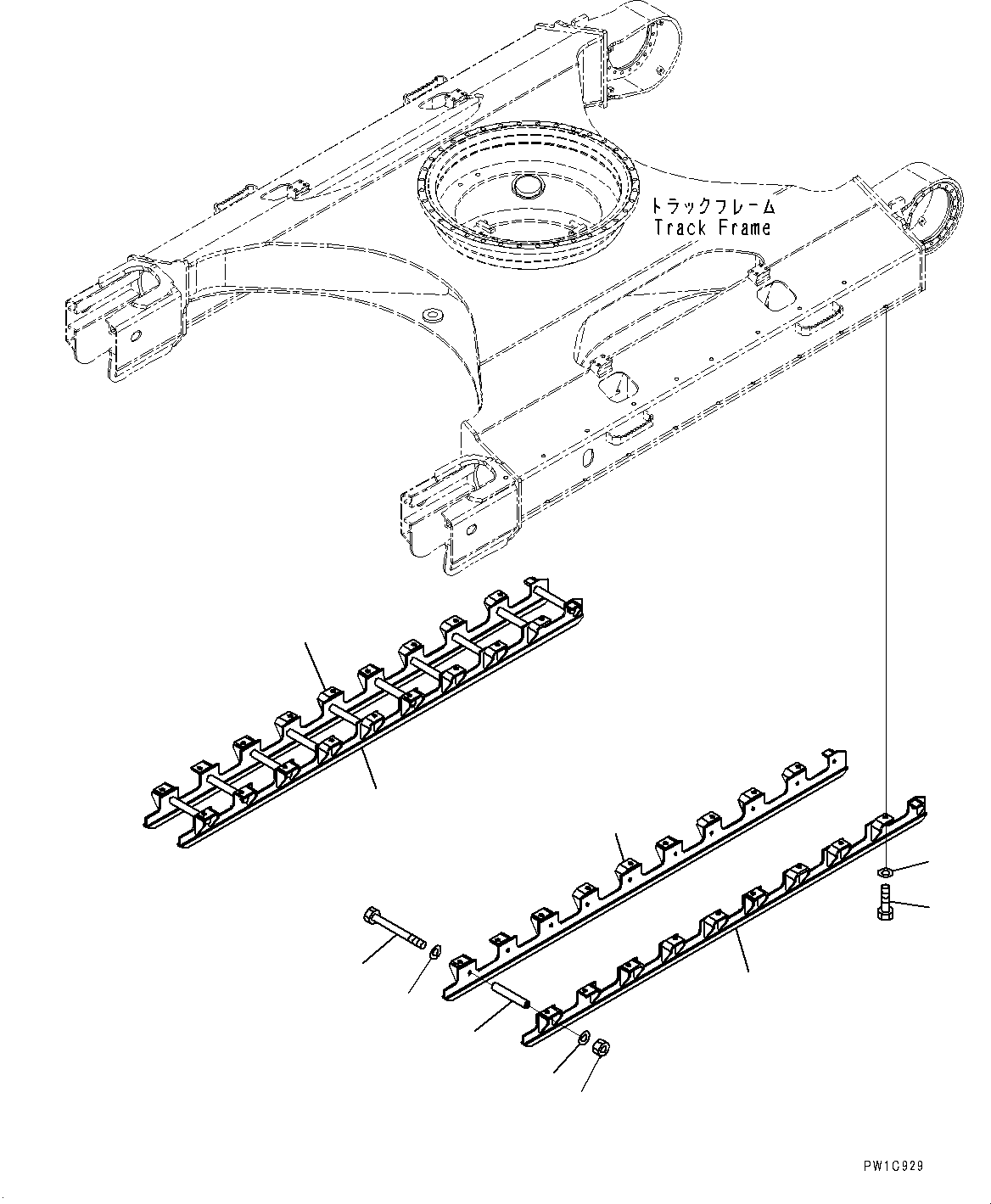 Excavators Komatsu / PC240LC-10 S/N 90001-UP(0000600C) / Track Frame Under Cover (#90001-)(R011001 : R1140-001001)