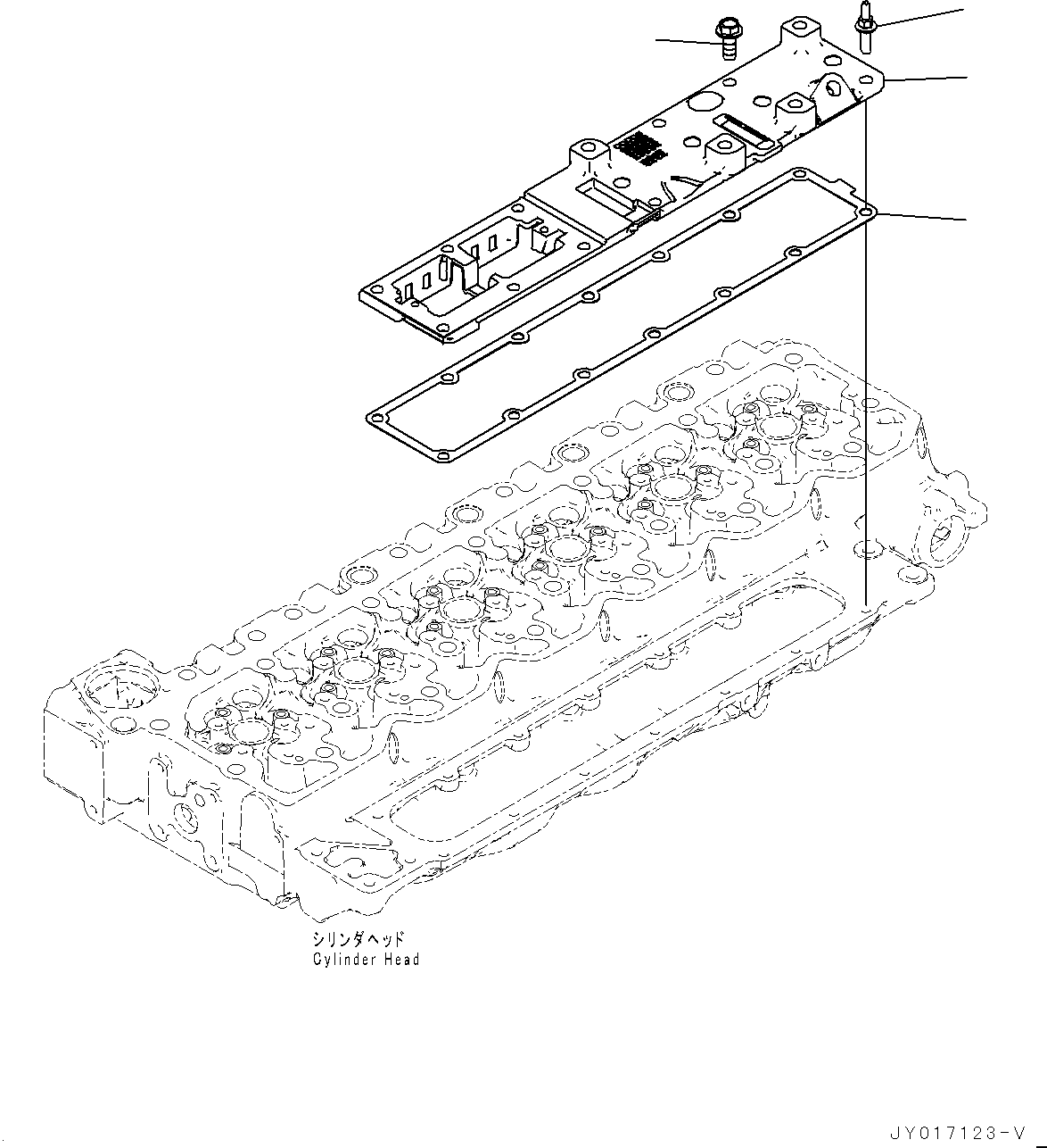 Komatsu parts book diagram for SAA6D107E-2B S/N 26600006-UP (For PC290LC-10): AIR INTAKE PORT COVER (#26600005-)