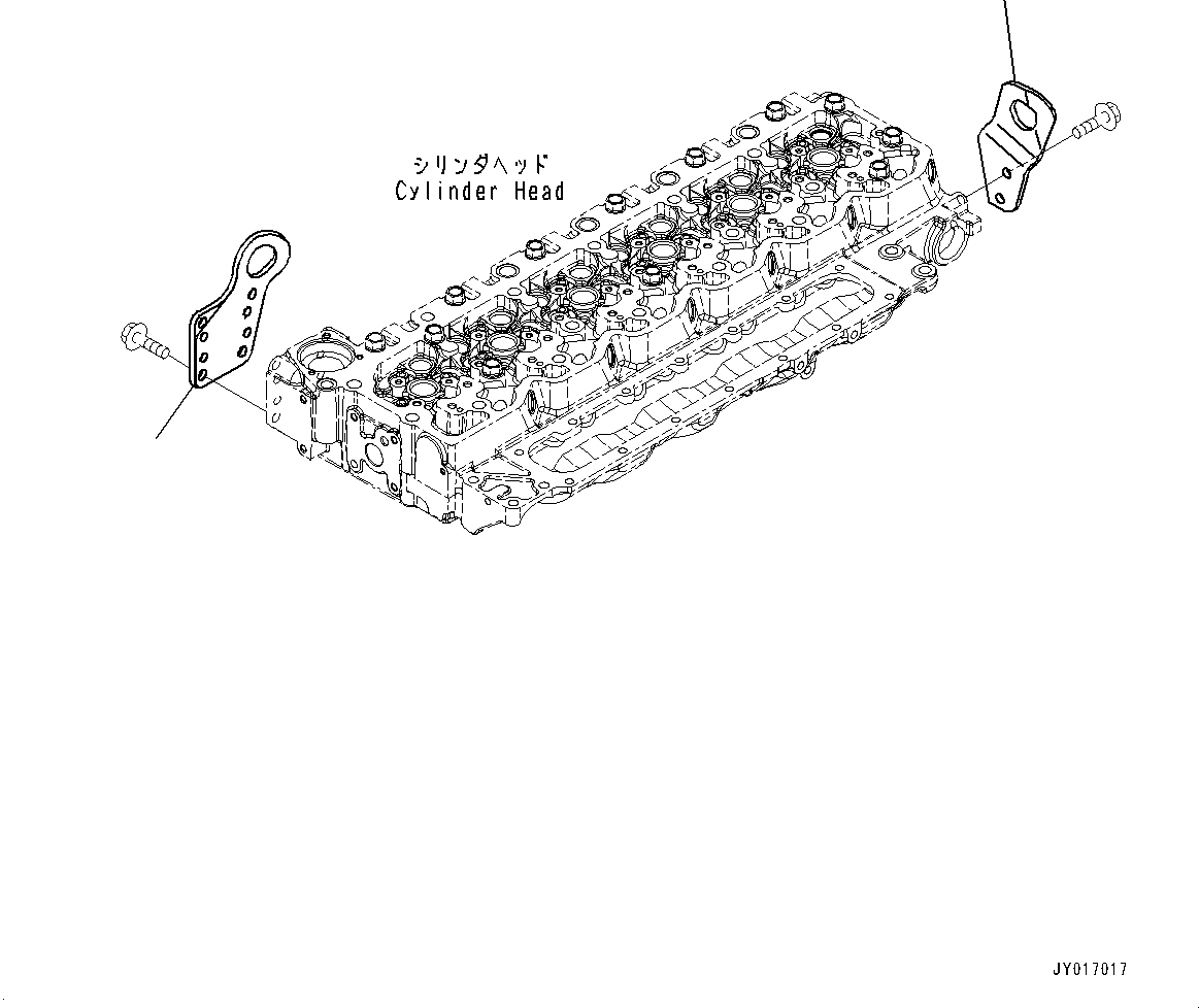 Komatsu parts book diagram for SAA6D107E-2B S/N 26600006-UP (For PC290LC-10): LIFTING BRACKET (#26600005-)