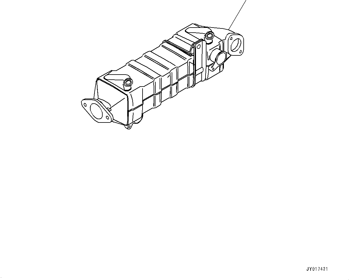 Komatsu parts book diagram for SAA6D107E-2B S/N 26600006-UP (For PC290LC-10): EXHAUST GAS RE-CIRCULATION (EGR) COOLER (#26600005-)