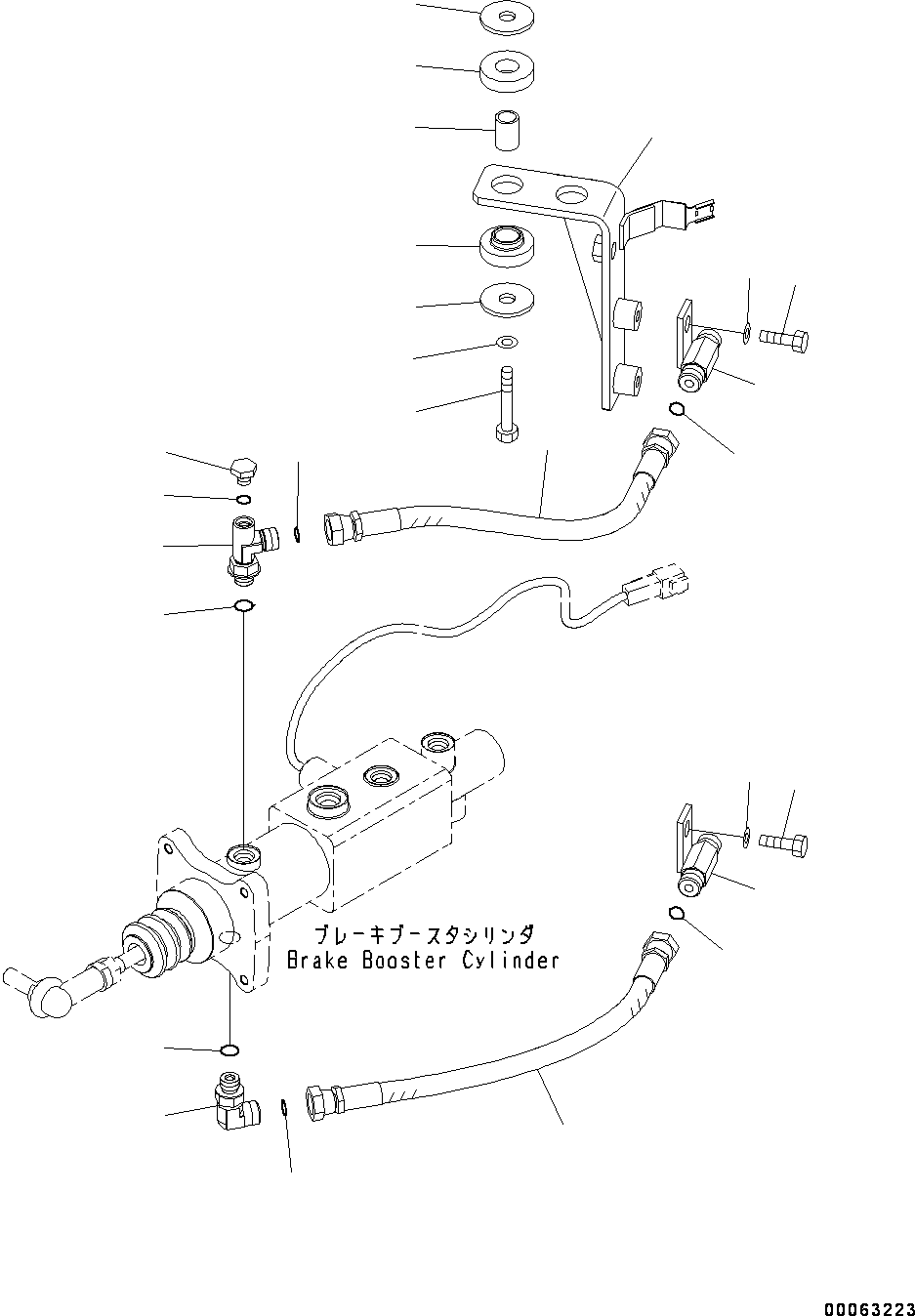 Wheel Loaders Komatsu / WA250PZ-6 S/N 75896-UP (FOR KAL (Chassis only))(0000610C) / ROPS Cab and Floor Frame Group, Pedal and Brake Valve (#75896-)(K002020 : K0210-009019)