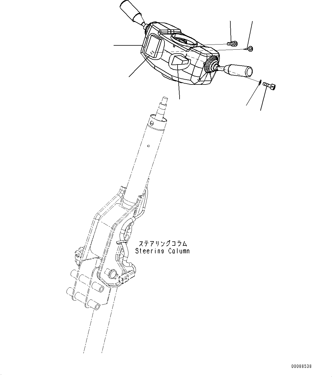 Wheel Loaders Komatsu / WA250PZ-6 S/N 75896-UP (FOR KAL (Chassis only))(0000610C) / ROPS Cab and Floor Frame Group, Accelerator Pedal Mounting (#75896-)(K002023 : K0210-009022)