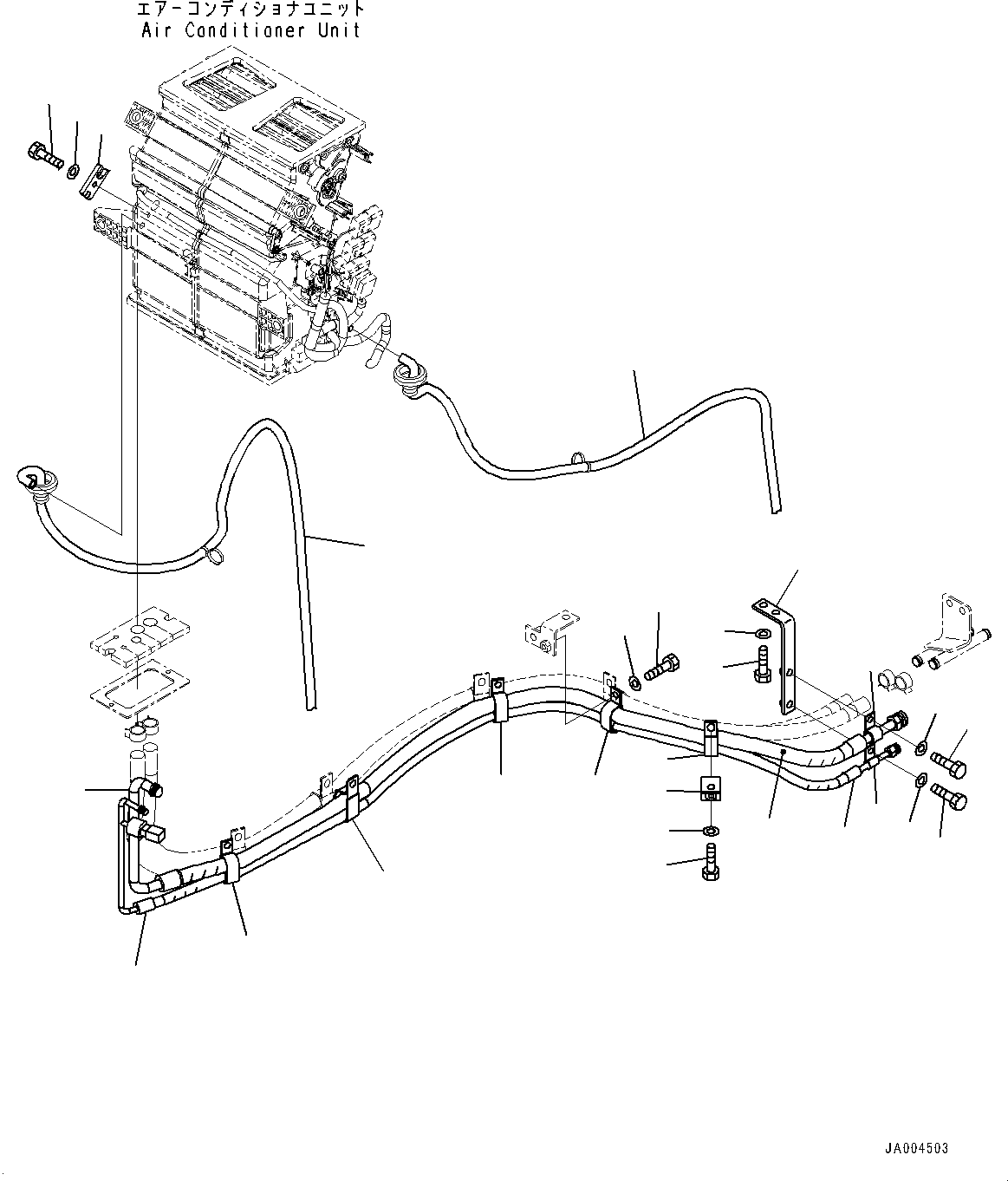 Wheel Loaders Komatsu / WA250PZ-6 S/N 75896-UP (FOR KAL (Chassis only))(0000610C) / ROPS Cab and Floor Frame Group, Floor, Wiring Harness (3/3) (#75896-77845)(K002032 : K0210-009029)