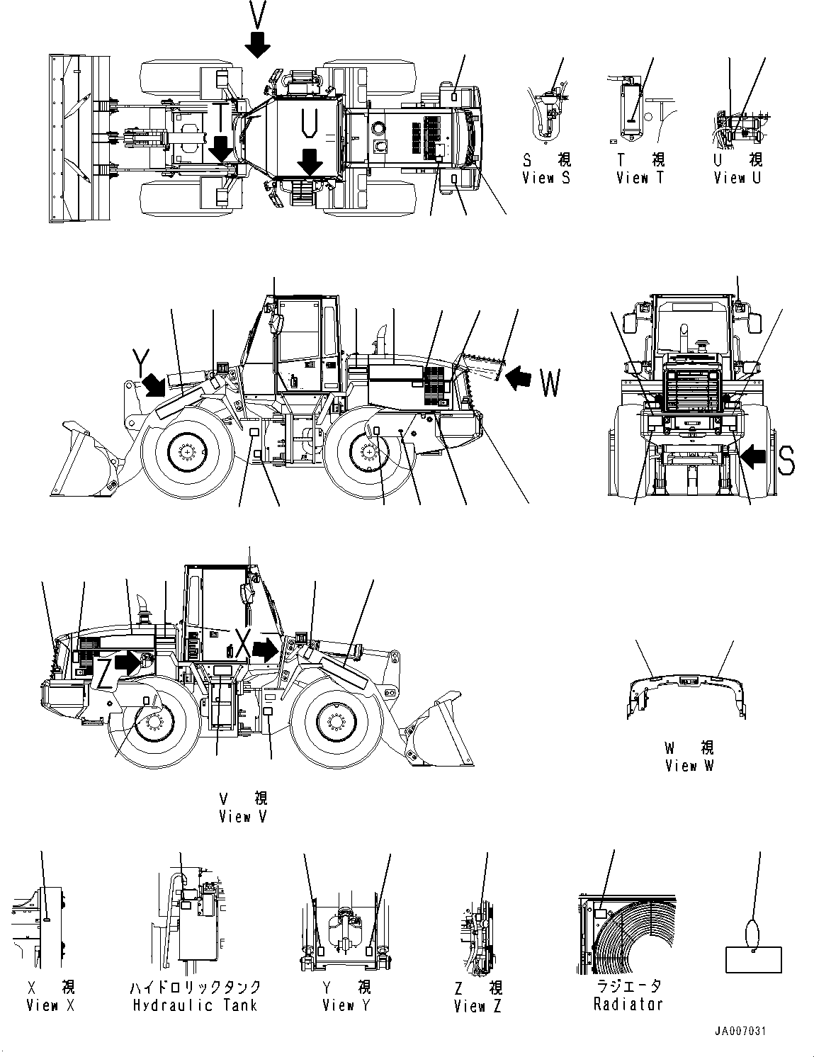 Wheel Loaders Komatsu / WA250PZ-6 S/N 75896-UP (FOR KAL (Chassis only))(0000610C) / Marks and Plates, Exterior (#75896-)(U001001 : U0100-009001)