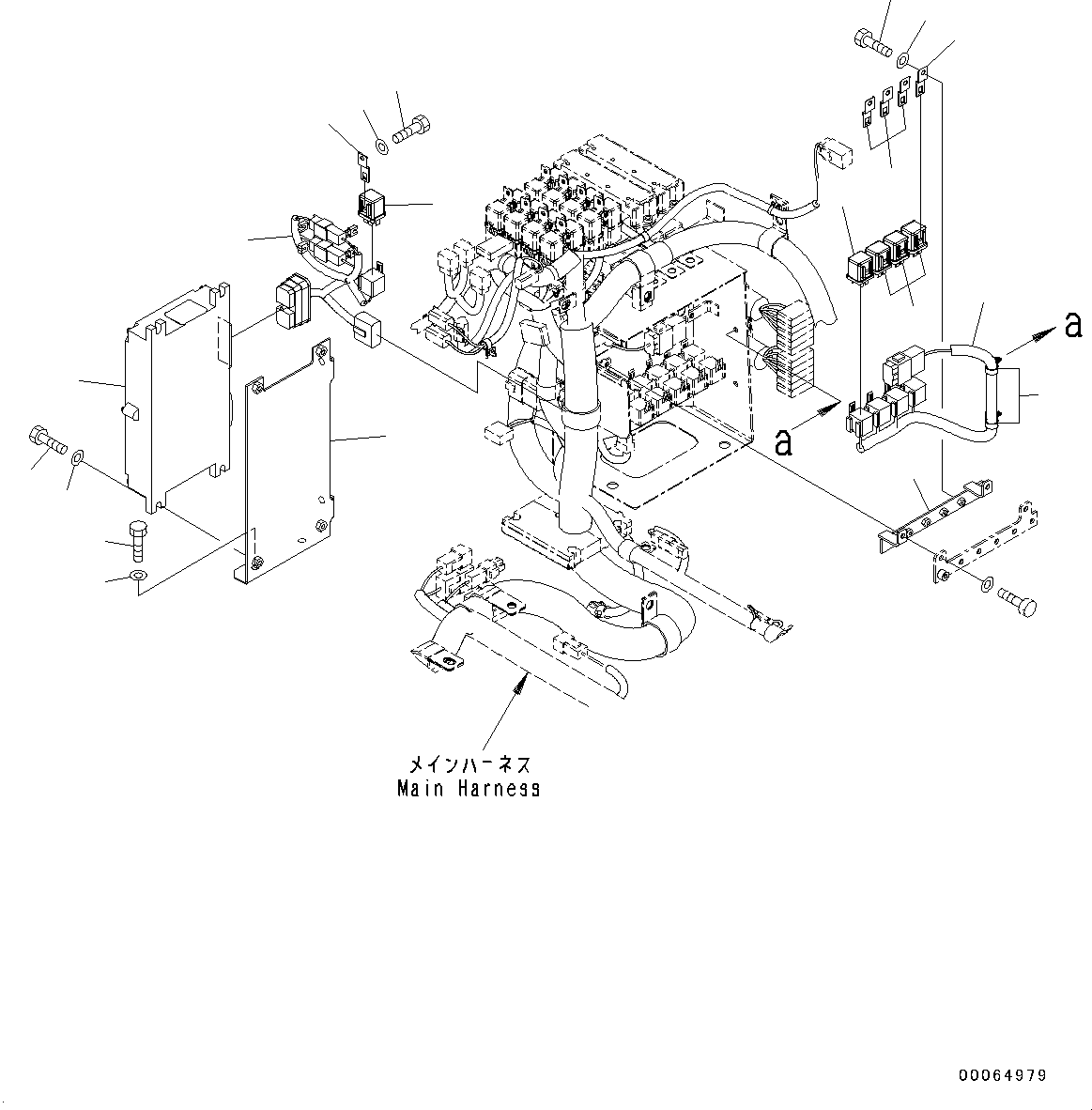 Wheel Loaders Komatsu / WA250PZ-6 S/N 75896-UP (FOR KAL (Chassis only))(0000610C) / Loader Control Unit, KOMTRAX and Relay (#75750-)(K005012 : K4202-015011)