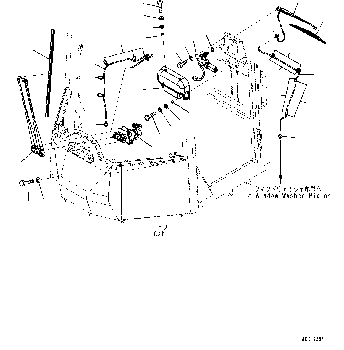 Wheel Loaders Komatsu / WA430-6 S/N 65562-UP (FOR KAL (Chassis only))(0000611C) / ROPS Cab, Front and Rear Wiper (#65562-66038)(K003008 : K0210-033008)
