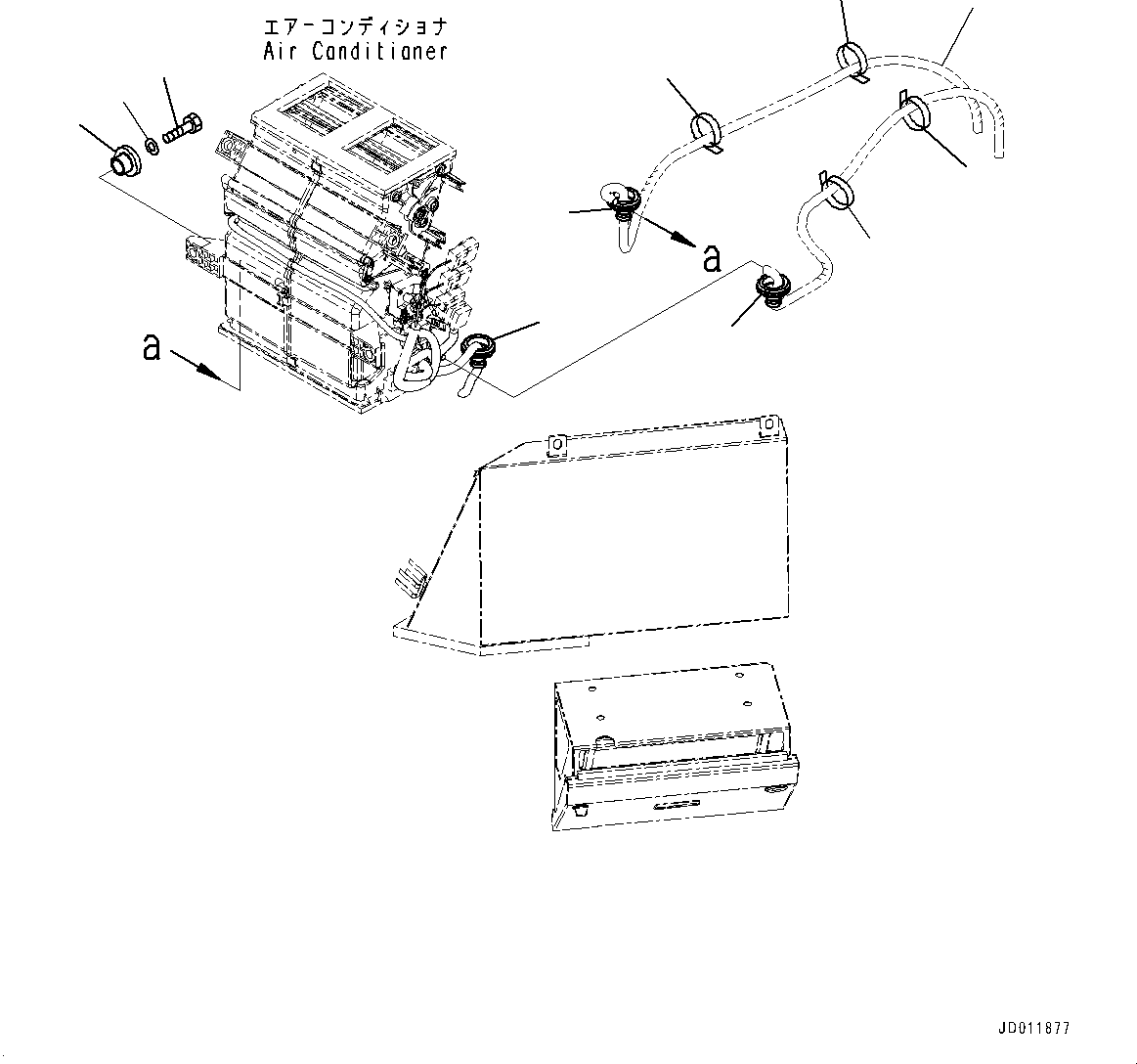 Wheel Loaders Komatsu / WA430-6 S/N 65562-UP (FOR KAL (Chassis only))(0000611C) / ROPS Cab, Air Conditioner Unit Mounting (#66039-)(K004020 : K0210-074020)