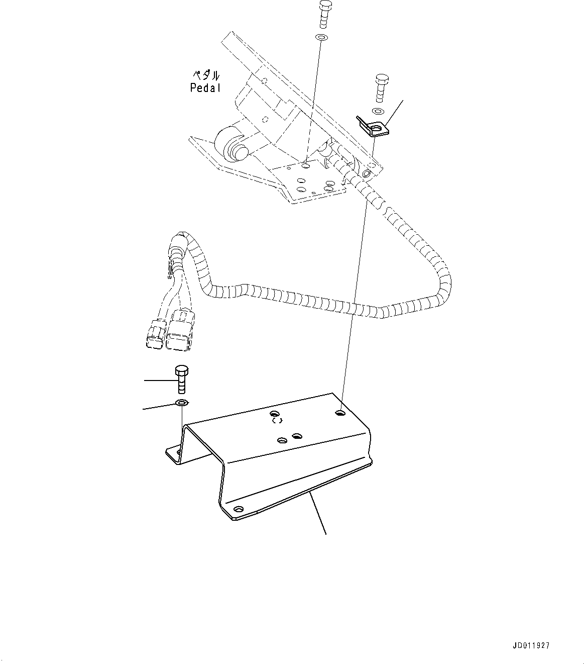 Wheel Loaders Komatsu / WA430-6 S/N 65562-UP (FOR KAL (Chassis only))(0000611C) / ROPS Cab, Brake Pedal and Linkage (#65562-66038)(K003026 : K0210-033025)