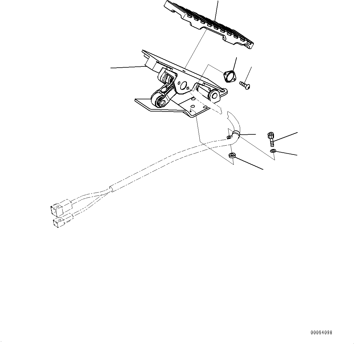 Wheel Loaders Komatsu / WA430-6 S/N 65562-UP (FOR KAL (Chassis only))(0000611C) / ROPS Cab, Accelerator Pedal Mounting (1/2) (#66039-)(K004026 : K0210-074026)