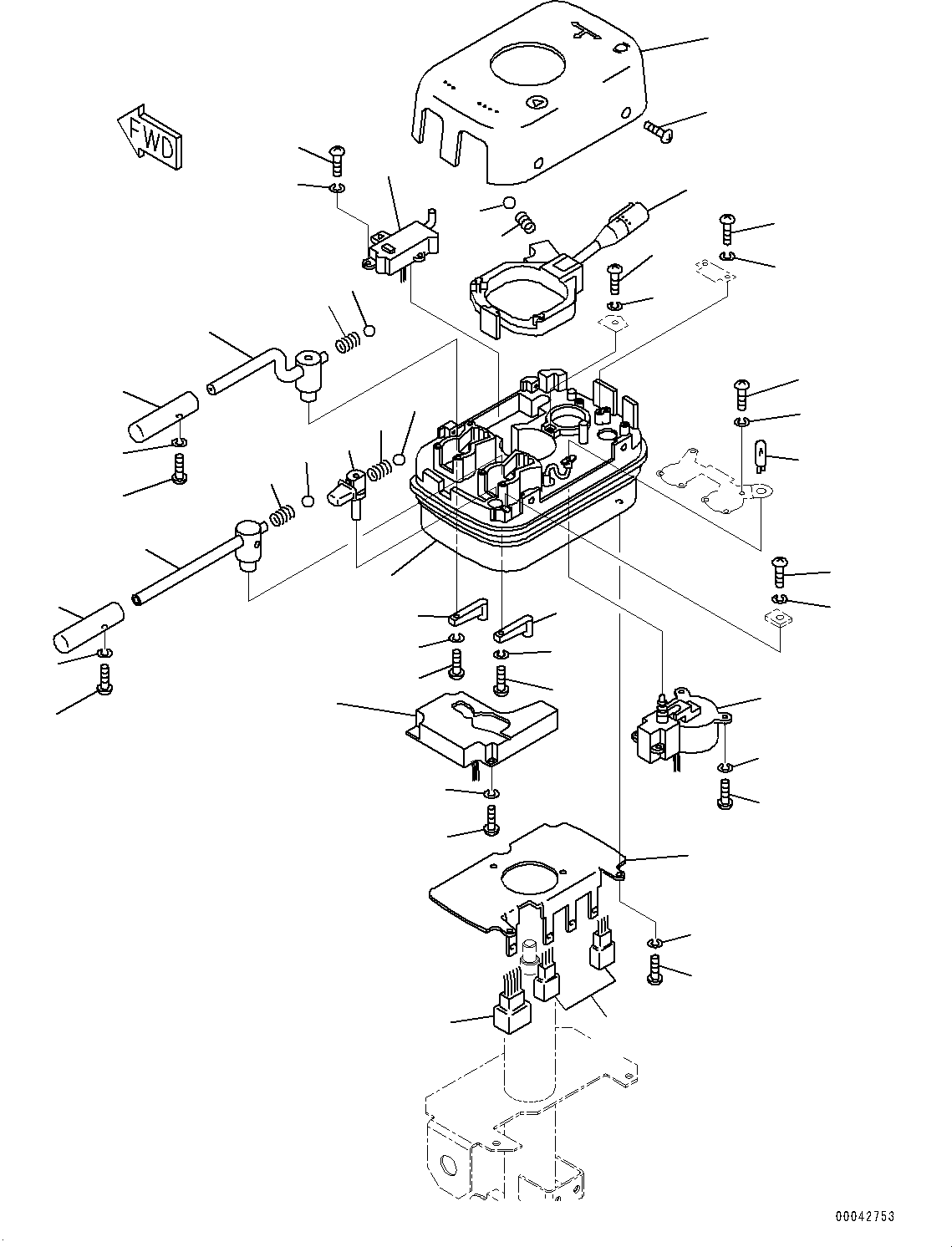 Wheel Loaders Komatsu / WA430-6 S/N 65562-UP (FOR KAL (Chassis only))(0000611C) / ROPS Cab, Accelerator Pedal Mounting (2/2) (#65562-66038)(K003030 : K0210-033028)