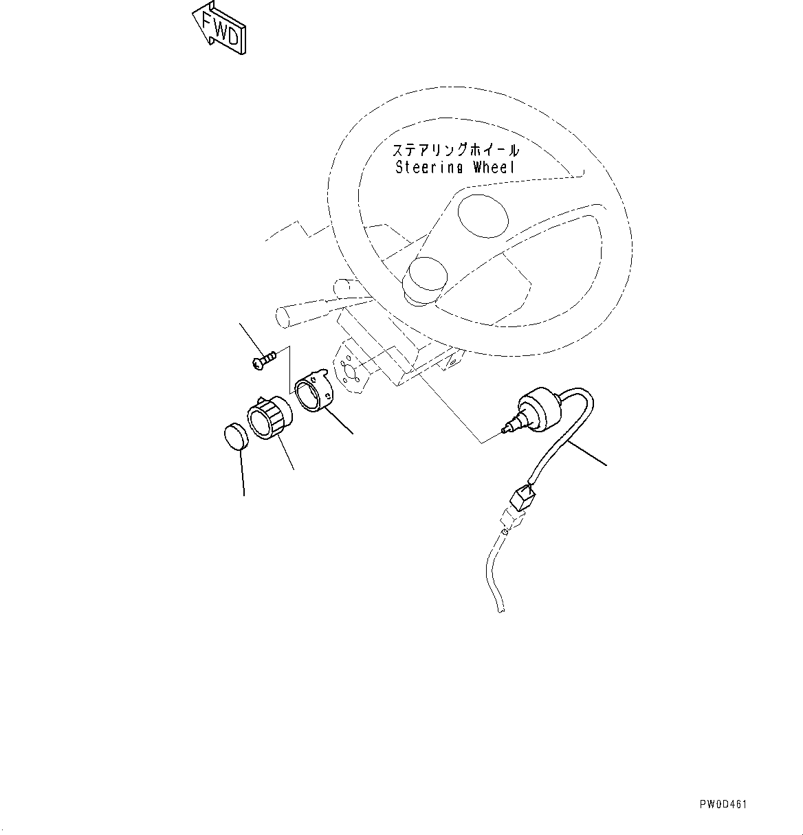 Wheel Loaders Komatsu / WA430-6 S/N 65562-UP (FOR KAL (Chassis only))(0000611C) / ROPS Cab, Transmission Control Switch Mounting (#65562-66038)(K003032 : K0210-033030)