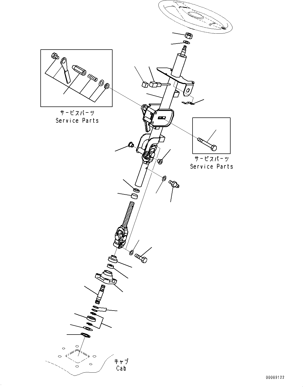 Wheel Loaders Komatsu / WA430-6 S/N 65562-UP (FOR KAL (Chassis only))(0000611C) / ROPS Cab, Wiper Switch (#66039-)(K004031 : K0210-074031)