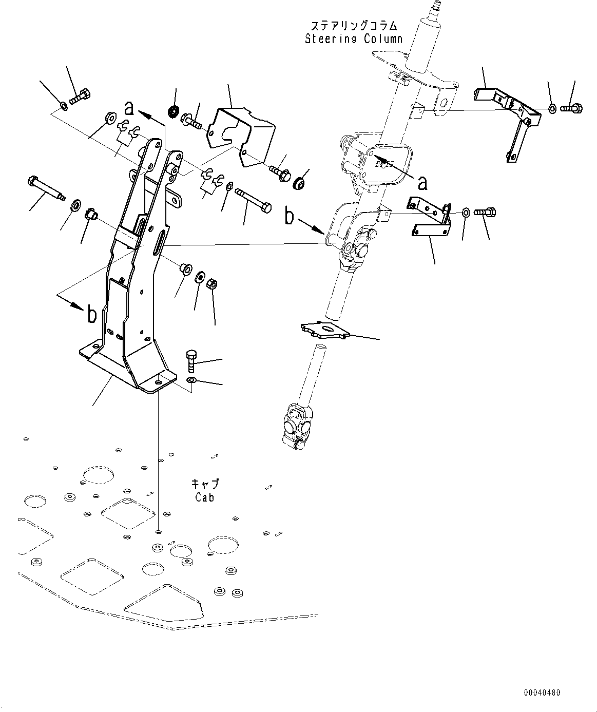 Wheel Loaders Komatsu / WA430-6 S/N 65562-UP (FOR KAL (Chassis only))(0000611C) / ROPS Cab, Steering Column (#65562-66038)(K001033 : K0210-034031)