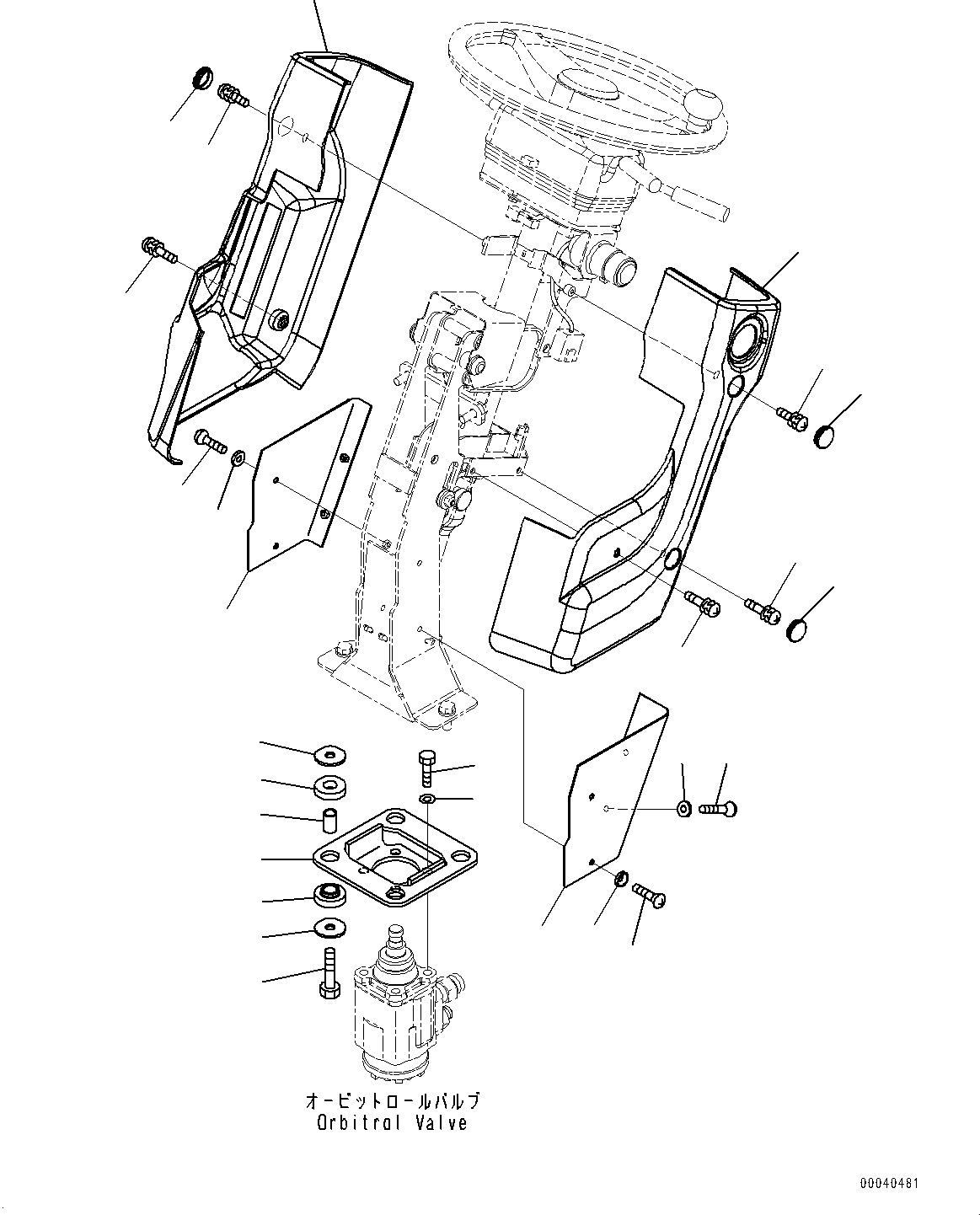Wheel Loaders Komatsu / WA430-6 S/N 65562-UP (FOR KAL (Chassis only))(0000611C) / ROPS Cab, Steering Column Mounting (#65562-66038)(K003035 : K0210-033033)