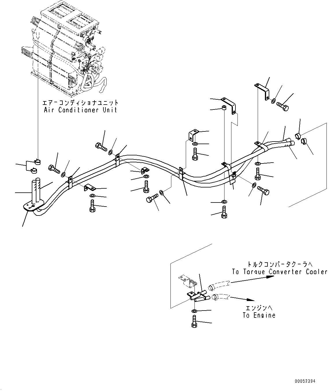 Wheel Loaders Komatsu / WA430-6 S/N 65562-UP (FOR KAL (Chassis only))(0000611C) / ROPS Cab, Air Conditioner Piping (#65562-66038)(K003045 : K0210-033043)