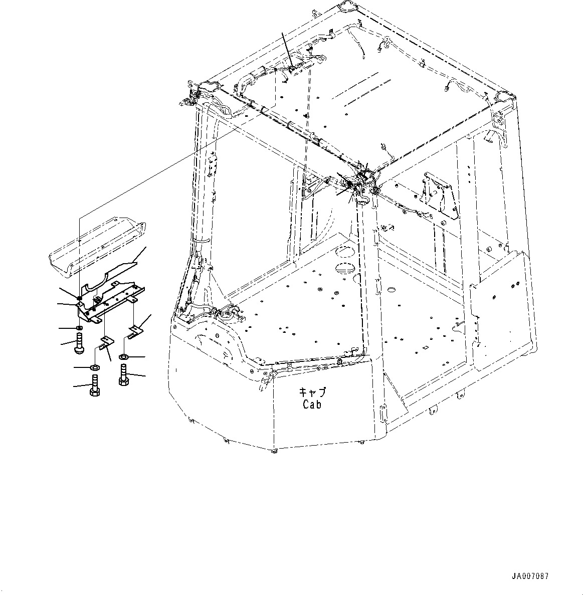 Wheel Loaders Komatsu / WA430-6 S/N 65562-UP (FOR KAL (Chassis only))(0000611C) / ROPS Cab, KOMTRAX Related Parts (#65562-66038)(K003047 : K0210-033045)